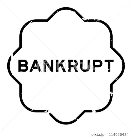 Grunge black bankrupt word rubber seal stamp on...のイラスト素材 [114030424 ...
