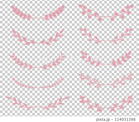 水彩風格植物裝飾框套裝、文字裝飾材質、裝飾 114031398