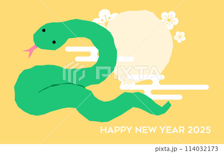 Lunar new year 2025 funny greetings card Lunar new year 2025 funny greetings card 114032173