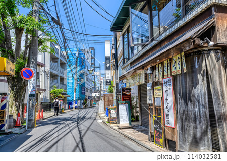 神奈川県川崎市の都市風景　二子新地駅 114032581