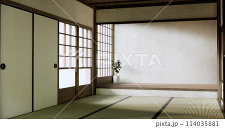 Empty room, original Japanese style mixed with modern minimal. 114035881