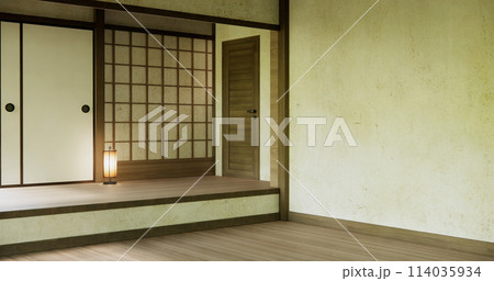 Empty room, original Japanese style mixed with modern minimal. Empty room, original Japanese style mixed with modern minimal. 114035934
