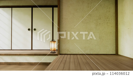 Empty room, original Japanese style mixed with modern minimal. Empty room, original Japanese style mixed with modern minimal. 114036012