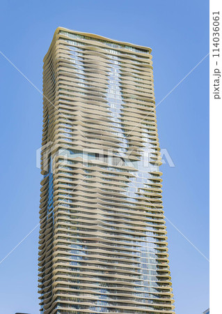 Sunny view of a modern resident building 114036061