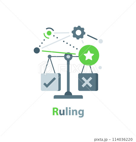 Ruling,Regulation,flat design icon vector illustration 114036220