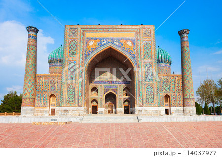 Registan Sher Dor Madrasa in Samarkand Registan Sher Dor Madrasa in Samarkand 114037977