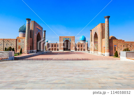 Registan ancient city in Samarkand, Uzbekistan 114038032