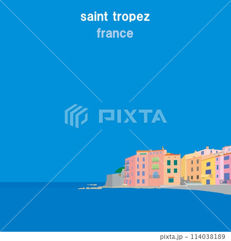 サントロペ　saint tropez　ビーチ　plage　コートダジュール　フランス 114038189