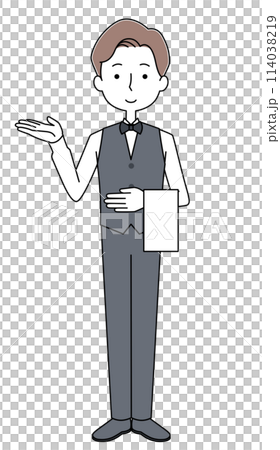 ウェイターのイラスト 114038219