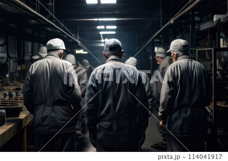 高齢化した労働者 114041917