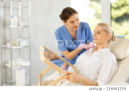 Attending medical consultation. 114043159