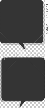 帶有透明陰影的單色語音氣泡集 114043441