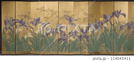 金屏風:燕子花図屏風のオマージュ 114045411