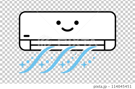 Air conditioner illustration material, clean air 114045451