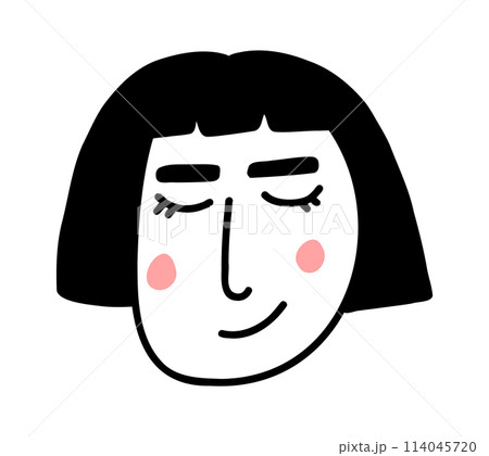 Doodle face. Caricature avatar set. Cartoon cute hipster persons. Vector illustrations Doodle face. Caricature avatar set. Cartoon cute hipster persons. Vector illustrations 114045720