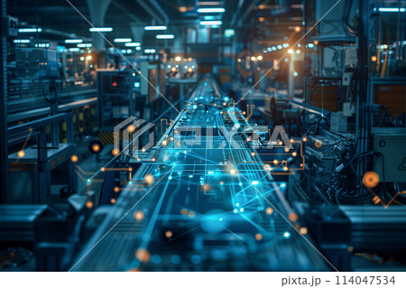 Manufacturing graphic overlay with sensor and...のイラスト素材 [114047534] - PIXTA