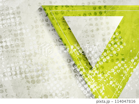 Green and grey tech geometric grunge abstract background 114047816