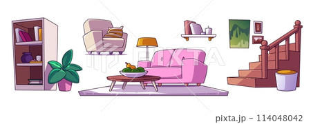 Pink living room house inside interior design 114048042