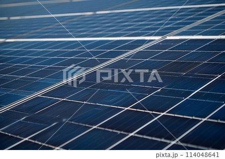 Solar cell farm power plant eco technology, a photovoltaic power plant. 114048641