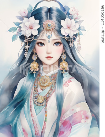 菊理姫 くくり姫 開運 縁結び 神様 スピリチュアル イラスト アート 114050166