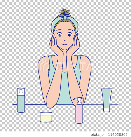 Women who care for the skin 114050865