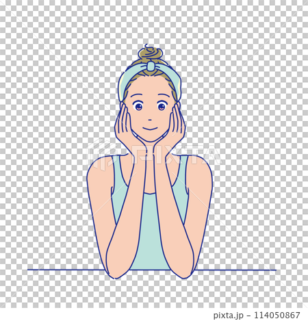 Women who care for the skin 114050867