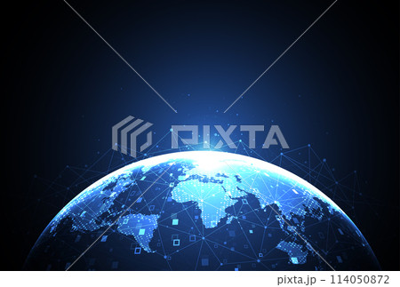 Global network connection. World map point and line composition concept of global business. Vector Illustration Global network connection. World map point and line composition concept of global business. Vector Illustration 114050872