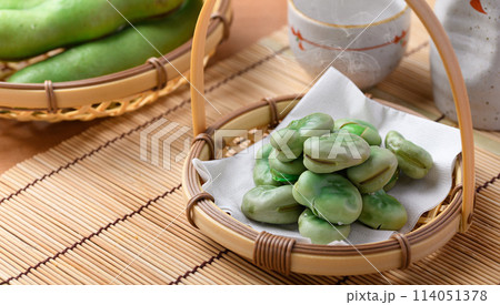 そら豆の塩ゆで そら豆の塩ゆで 114051378