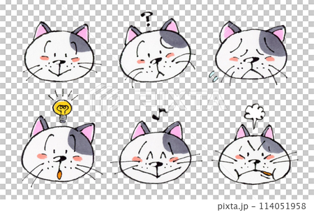 黑白貓的各種臉部表情集 114051958
