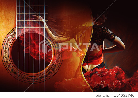Flamenco music design. 114053746