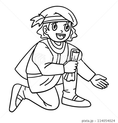 Columbus Day Man with Map Isolated Coloring Page Columbus Day Man with Map Isolated Coloring Page 114054024