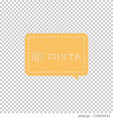 簡單黃色矩形語音氣泡_雙線_內虛線_右向單項 簡單黃色矩形語音氣泡_雙線_內虛線_右向單項 114054912