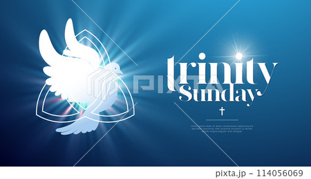Vector illustration of a Banner for Trinity Sunday. 114056069