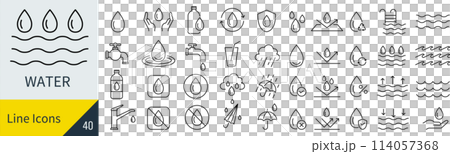 向量水圖標集 114057368