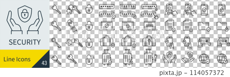 Vector security icon set 114057372