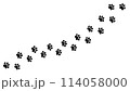 白と黒　犬の足あと　猫の足あと　イラスト｜アイコン 114058000