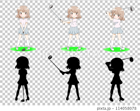 ゴルフをする女の子まとめ ゴルフをする女の子まとめ 114058078