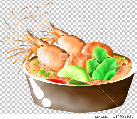 Thai food such as curry or tom yum goong 114058930