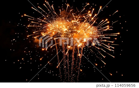 Background with Fireworks: New Year's or Celebration Concept Background with Fireworks: New Year's or Celebration Concept 114059656