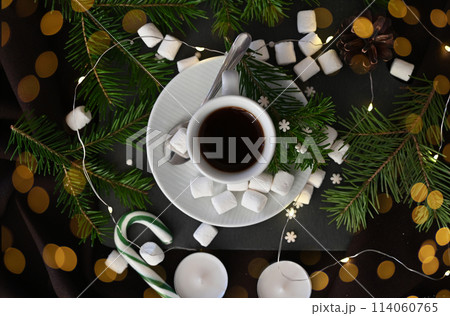 Christmas card. New Year's Eve. Place for text 114060765
