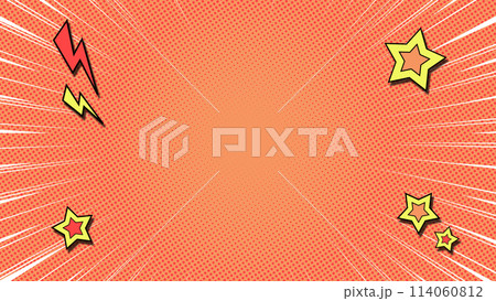 漫画風の集中線(白色)のイラスト 漫画風の集中線(白色)のイラスト 114060812