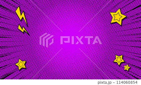 漫画風の集中線（黒色）のイラスト 114060854