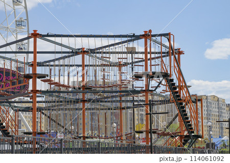 Constructions for climbing in a children's park Constructions for climbing in a children's park 114061092