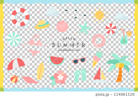 插圖集夏日物品海暑假海灘簡單可愛熱帶度假村旅遊度假 插圖集夏日物品海暑假海灘簡單可愛熱帶度假村旅遊度假 114061520