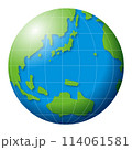 立体的な地球　ベクターイラスト 114061581