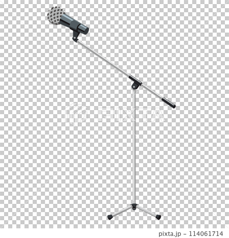 Microphone stand three-dimensional vector illustration 114061714