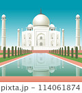 タージマハル　立体的なベクターイラスト 114061874