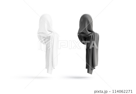 Blank black and white female shayla mockup, back view 114062271