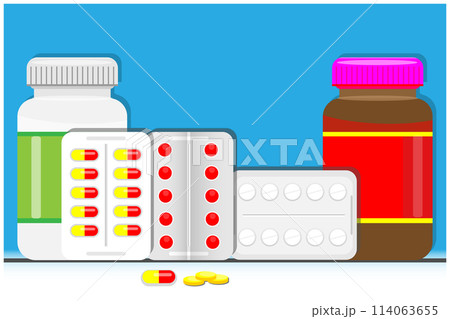 isolated medicine on blue background vector design isolated medicine on blue background vector design 114063655