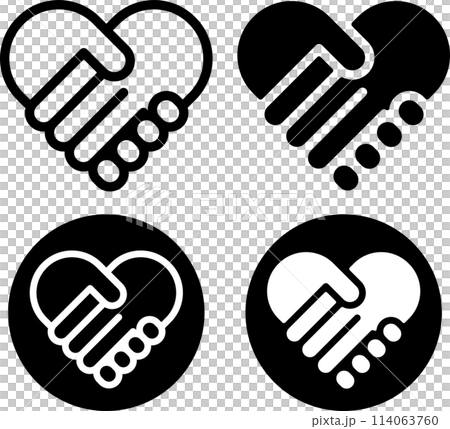 握手心圖標集 114063760